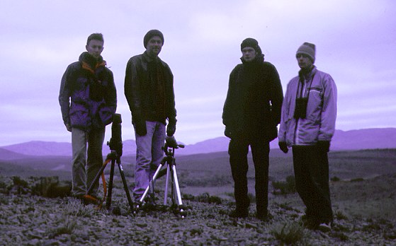 From left: Jens, Poul, Andreas Bruun and Andreas Hagermann at Tagdilt Track freezing our a.... off!